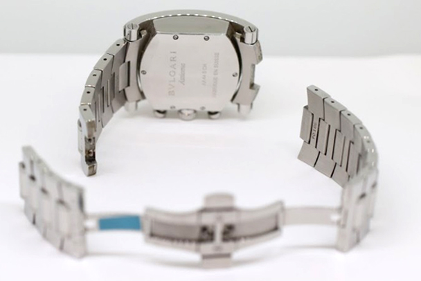 ブルガリ アショーマ クロノ AA44SCH 自動巻き 腕時計 ステンレススチール グレー 0008BVLGARI メンズ
